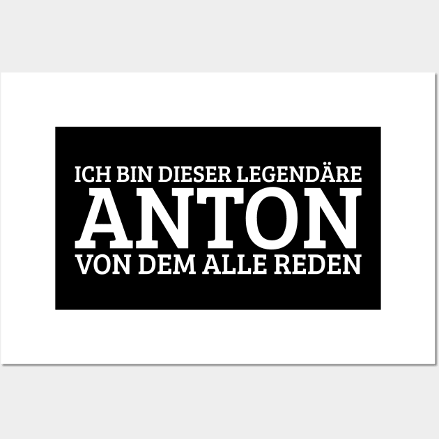 Anton Funny Saying Birthday First Name Wall Art by Anfrato